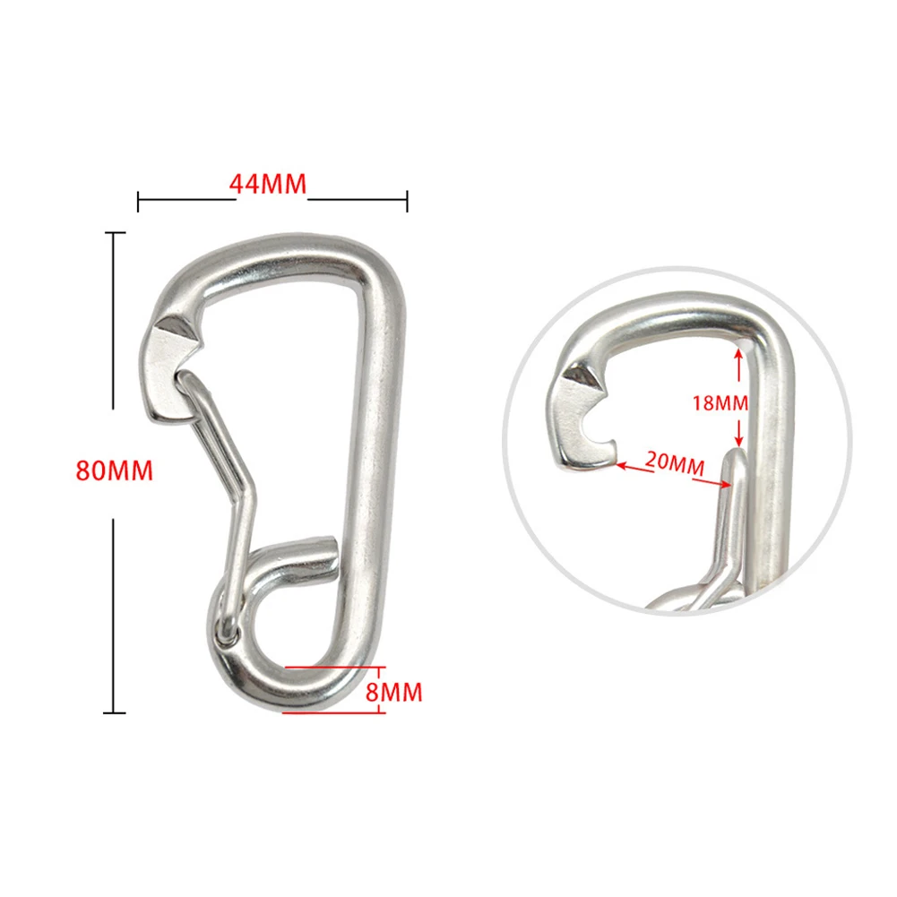 

Accessory Carabine Buckle Camping 316 Stainless Steel Anti-corrosion Carabiner Diving Hook Portable Safety Scuba