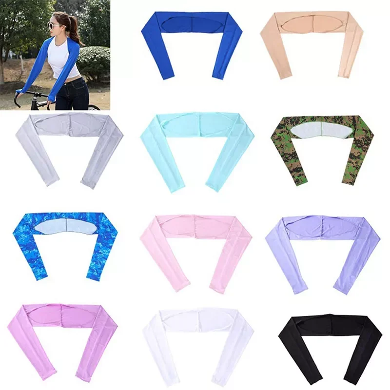 

Creative Soft Golfing Riding Outdoor Sports Cooling Shawl Arm Sleeves UV Protection Sun Protector with Finger Hole