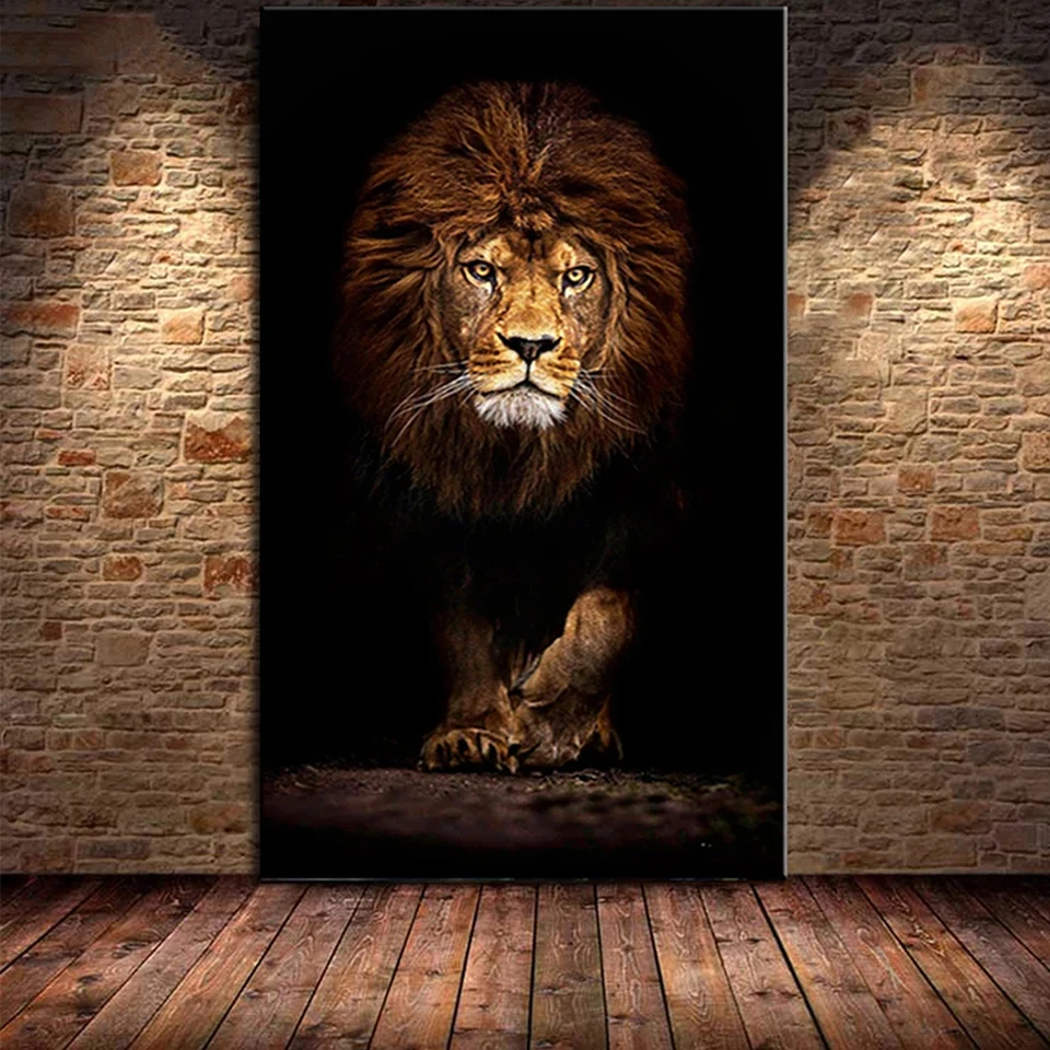 

Large Diy Diamond Embroidery Wild Lion Animals 5D Diamond Painting Full Kit Cross Stitch Crystal Mosaic Picture Home Decoration
