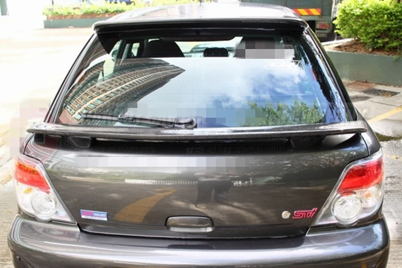 Подходит для углеродного волокна 2002-2007 Impreza GG Wagon WRX STi заднее крыло люка Средний