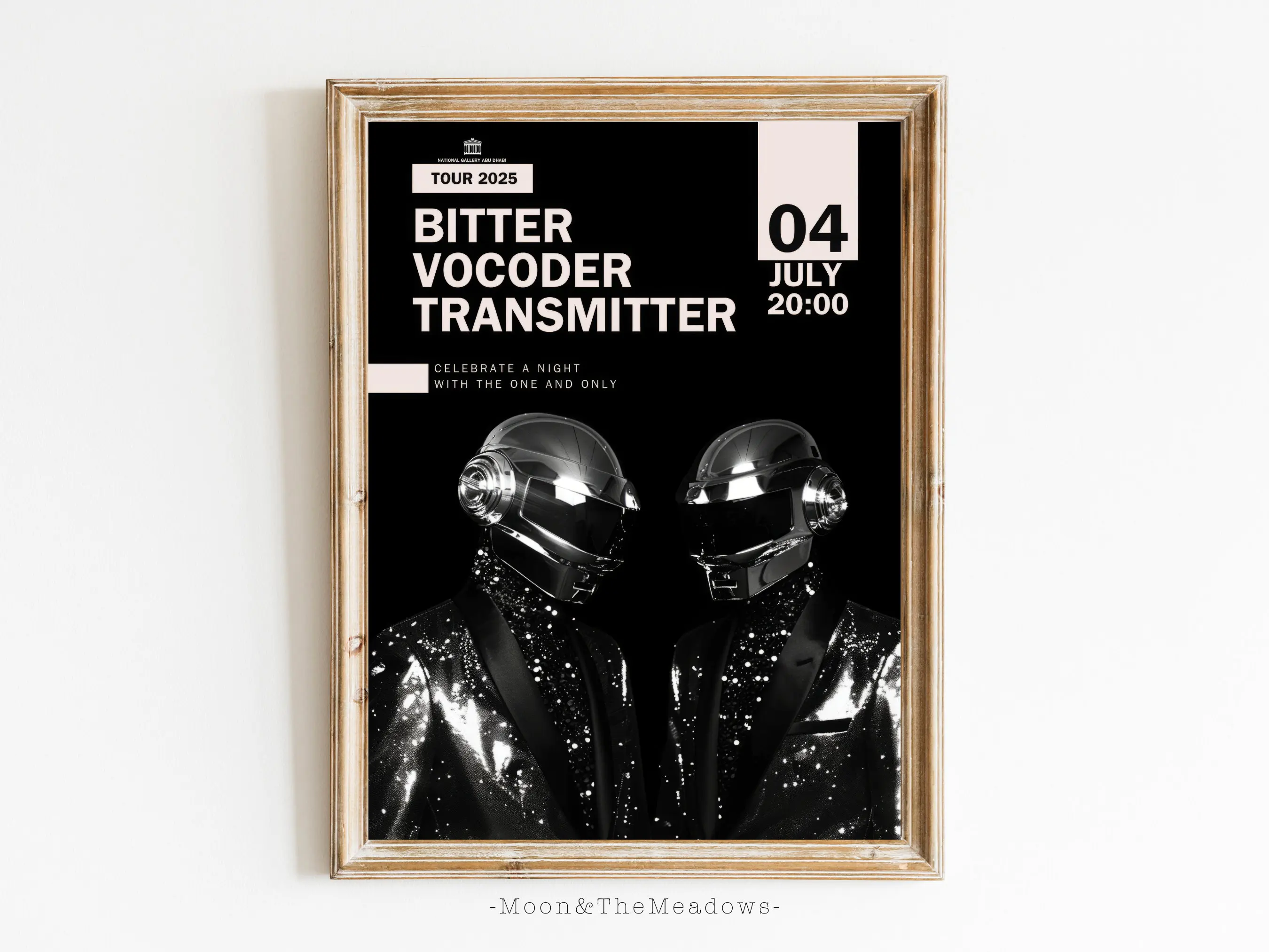 Daft панк музыка черный клуб бар поп живой альбом художественный постер печать