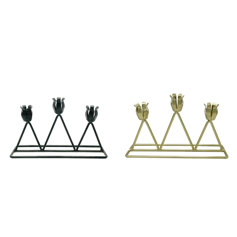 

Nordic Creative Metal Candlesticks Dinner Retro Iron Candlestick Ornaments Wedding Table Candle Decoration for Living Ro