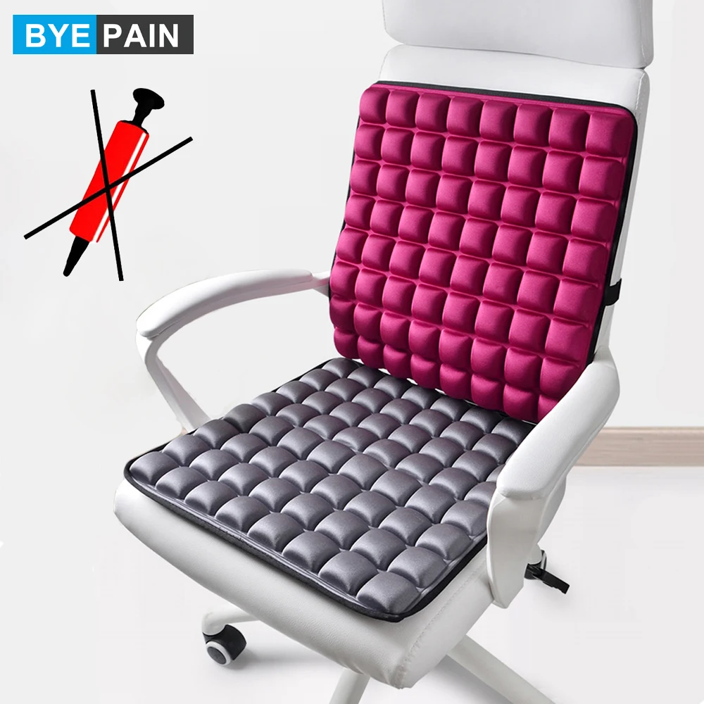 Car Seat Air Seat Cushion Back Cushion For Relieving Back Sciatica Tailbone Pain Seat Pad