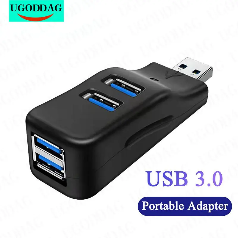 Мини-концентратор с 4 портами USB 3,0 2,0 высокоскоростной разветвитель передачи данных адаптер для ноутбука Macbook Pro iPod ноутбука U-диск USB конвертер