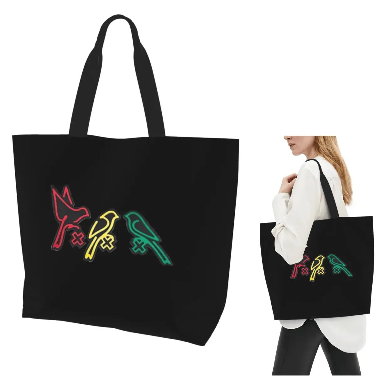 Фото Bob Marley Ajax Three Little Birds напольная подушка Yuysnoofzil сумка для покупок холст сумки на плечо Shopper продуктовая сумка женская №1