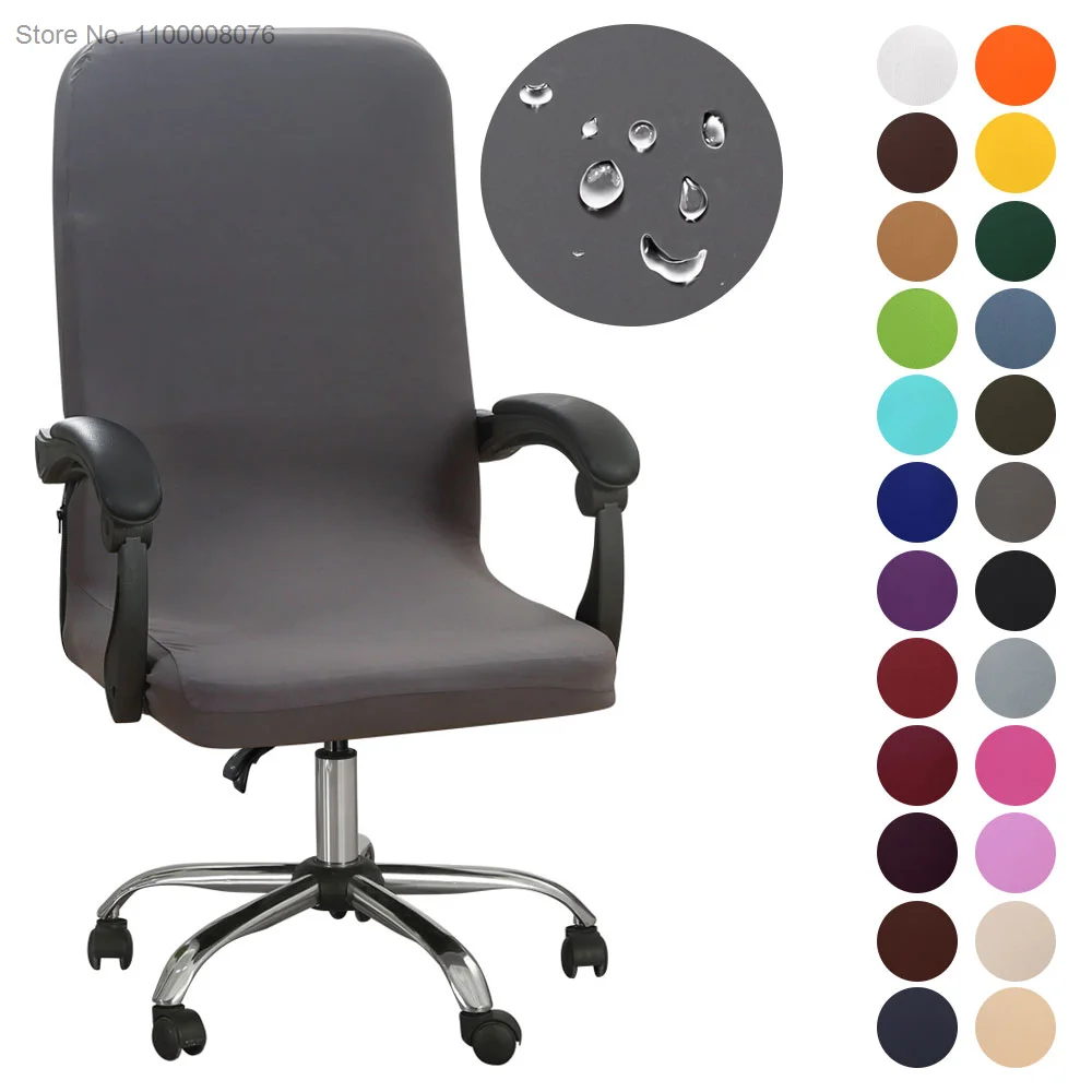 

Spandex Office Chair Cover Stretch Computer Game Chair Slipcover Waterproof Rotatable Armchair Protectors Home Decor M/L
