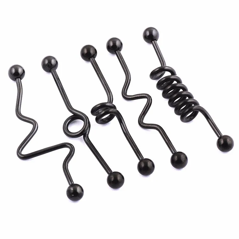 Серьги-гвоздики для пирсинга, из нержавеющей стали, 1,6 х 38 х 5 мм, 14 г, 1 шт.