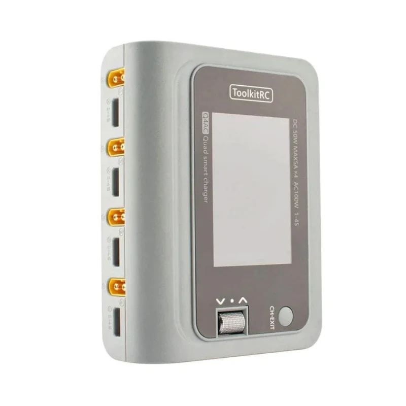 

ToolkitRC Q4AC 100 Вт 5A четырехканальное 2-4S смарт-зарядное устройство-XT60