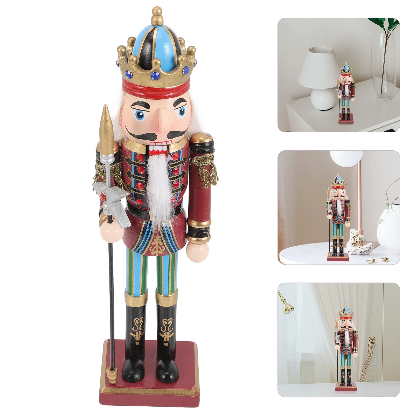 

Nutcracker Christmas Nutcrackerswood Soldier Desktop Decor Figures Decorationwooden Table Ornaments Craft Soldiers Decorations