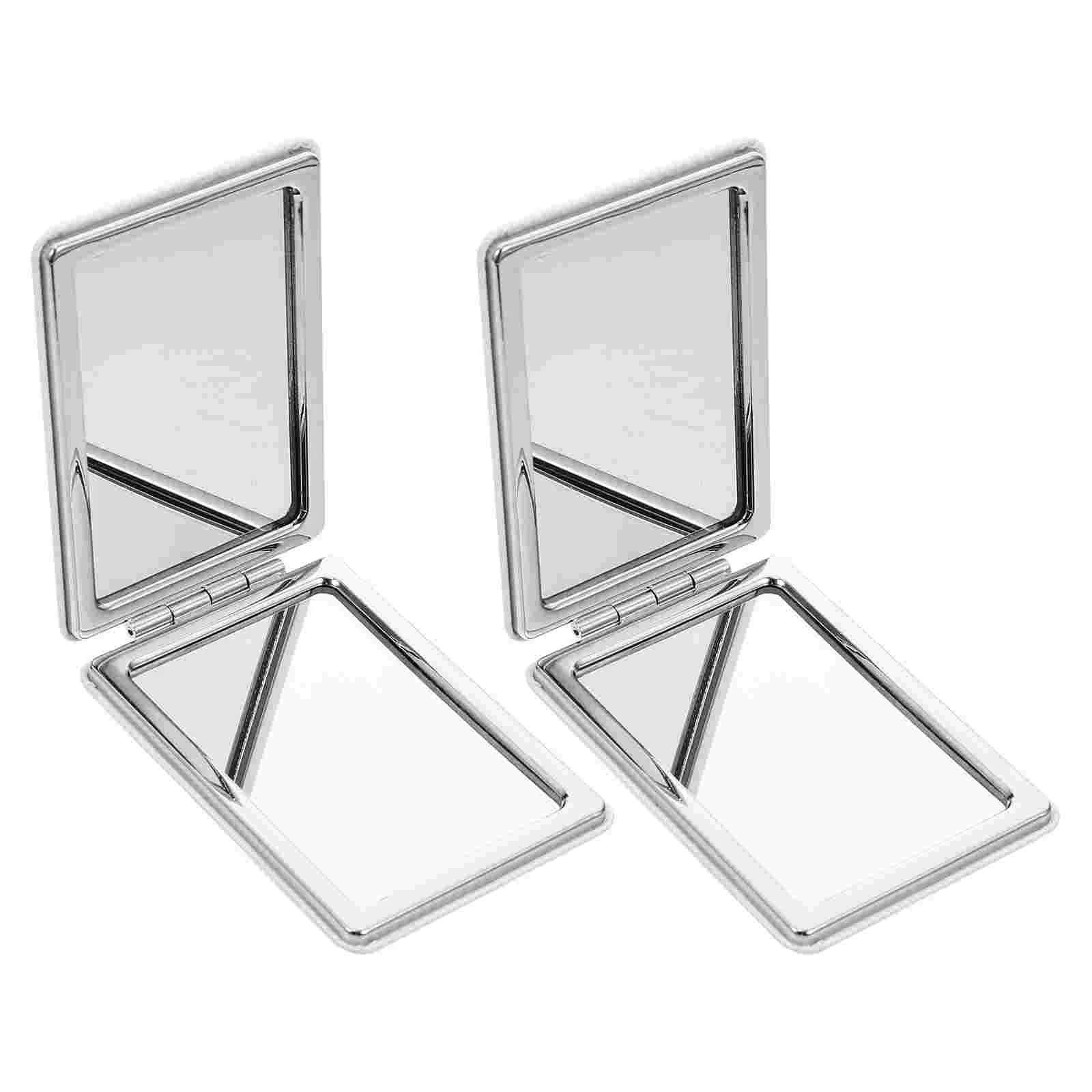 

Mirror Compact Makeup Travel Vanity Women Pocket Rectangular Foldable Mini Mirrors Handheld Purses Barber Cover Folding Purse