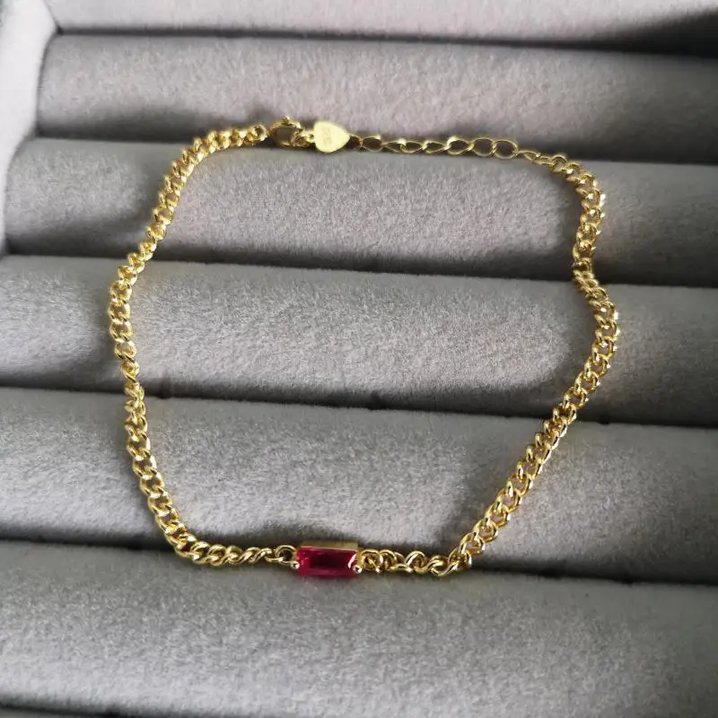 Женский браслет из серебра 100% пробы с фианитами |