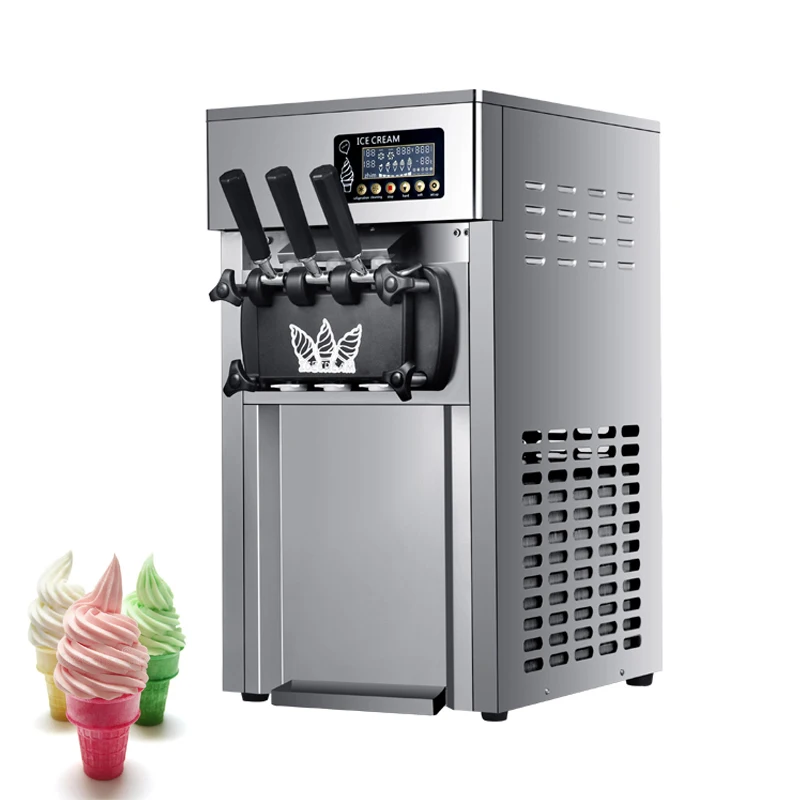 

Soft Serve Ice Cream Machine Desktop Ice Cream Makers Stainless Steel Frozen Yogurt Machines