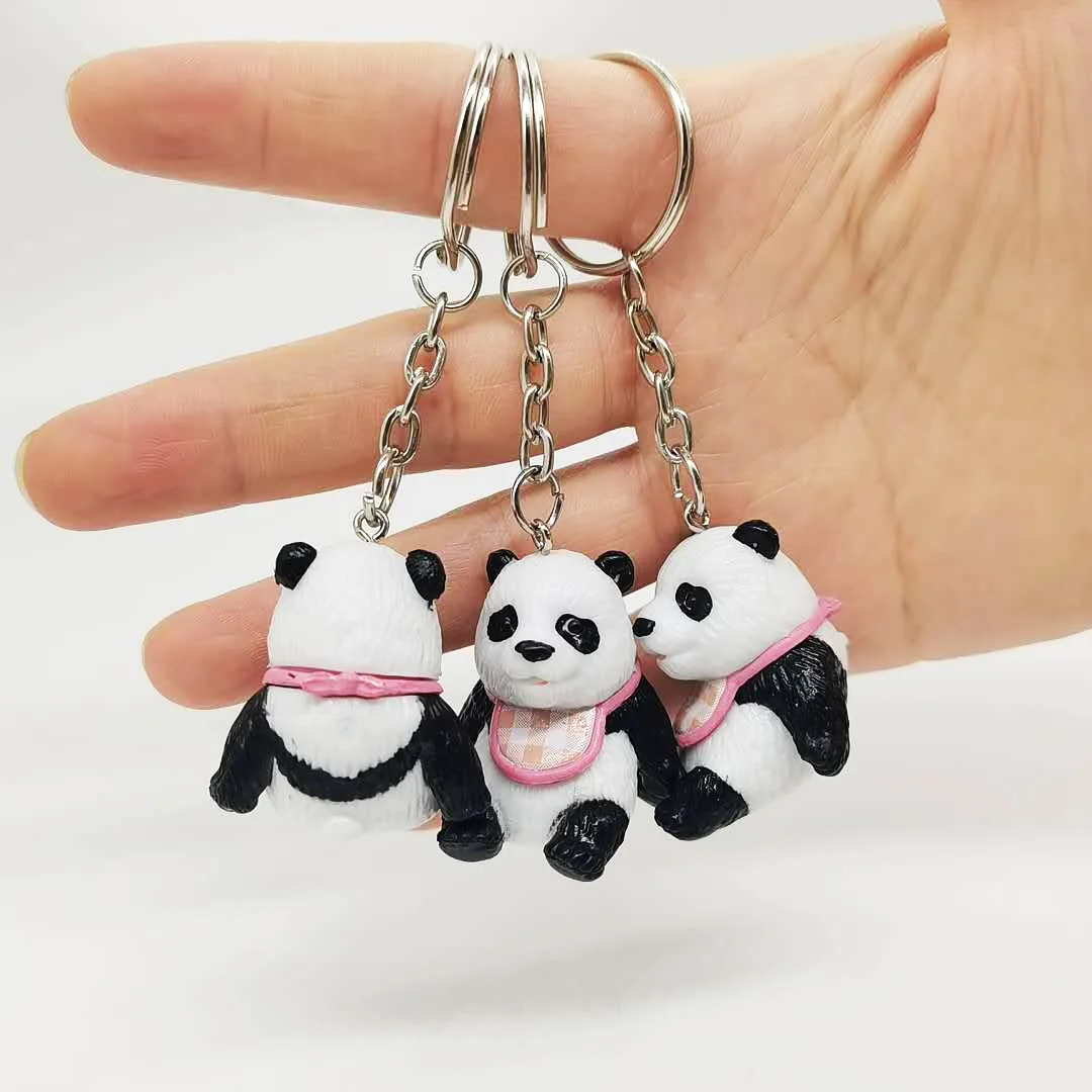 1PCS New cute panda baby keychain bag pendant promotional gift |
