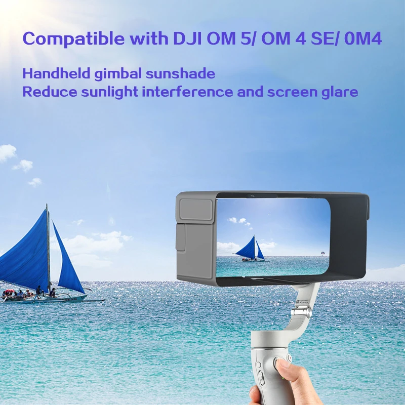 

DJI OM 5/OM 4/SE Universal Phone Lens Hood DJI OM 5 Handheld Gimbal Phone Sunshade Lamp Accessories