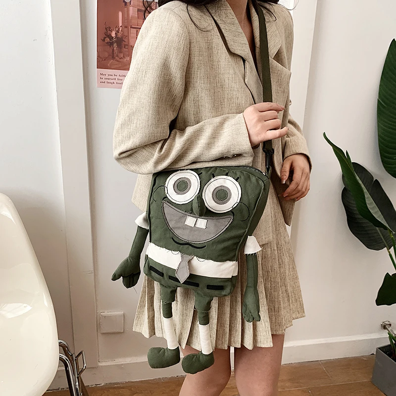 

Кавайная сумка в японском стиле, Женская мультяшная Холщовая Сумка на плечо для женщин, 2023 большая сумка-мессенджер, сумочка для телефона, ж...