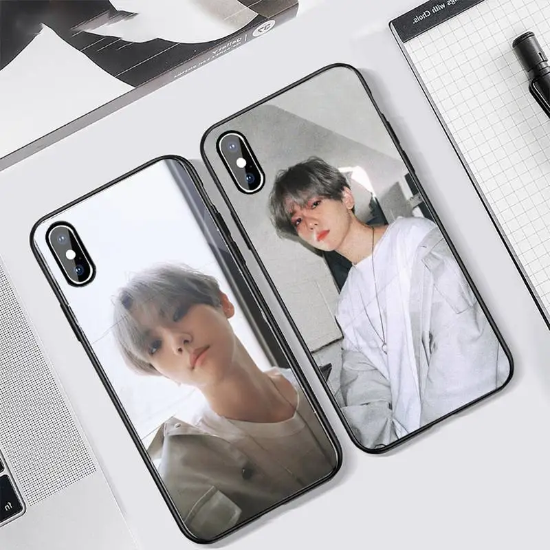 

EXO Byun Baek-hyun Kpop Phone Case Tempered glass For iphone 11 12 13 PRO MAX mini 6 7 8 plus X XS XR