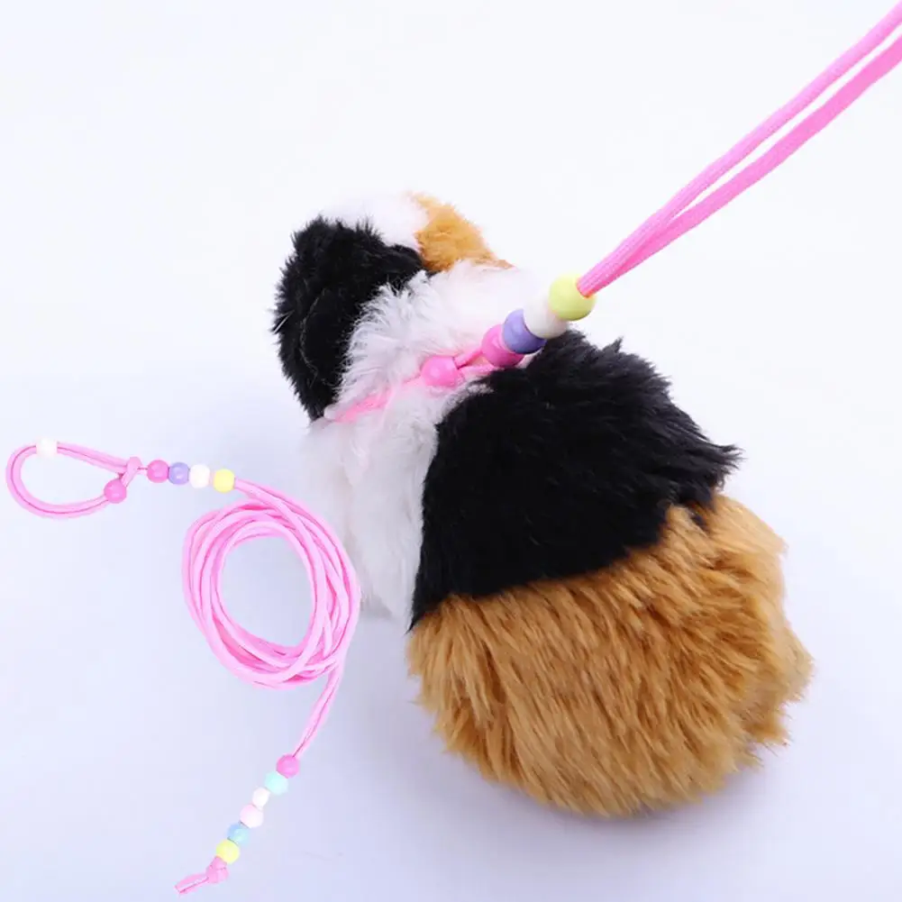 

Dropshipping!!Reptile Traction Rope Portable Colored Beads Adjustable Small Pet Hamster Lizard Traction Leash Small Pet Supply