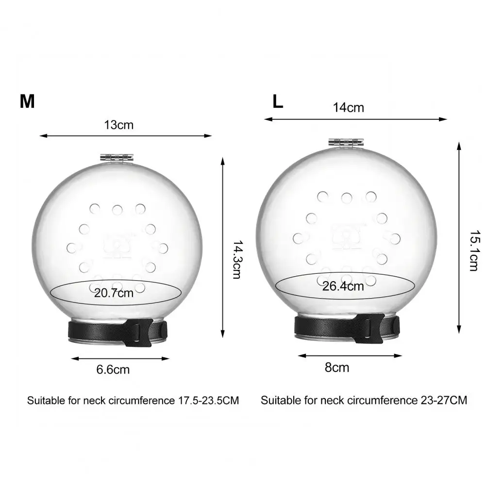 

Useful Cat Hood Sturdy Space Hood Smooth Surface Round Cat Protective Helmet Anti-bite