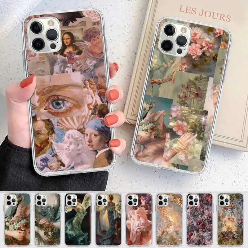 

Renaissance art Painting Phone Case for iPhone 11 12 13 Mini Pro Max 8 7 6 6S Plus X 5 SE 2020 XR XS Case shell