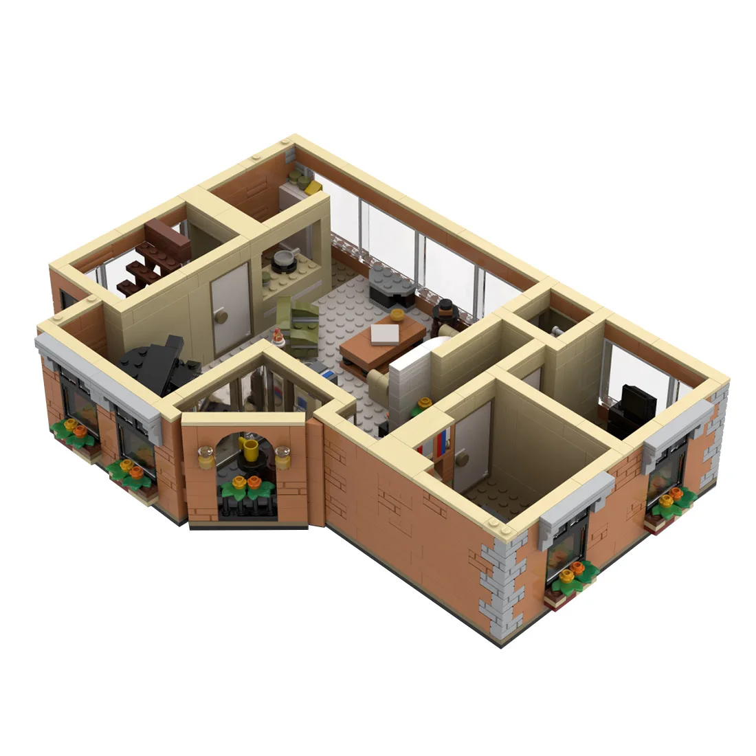 

MOC-105976 Lounge Architecture Model Street Scene Building Blocks Toys Set (990PCS)