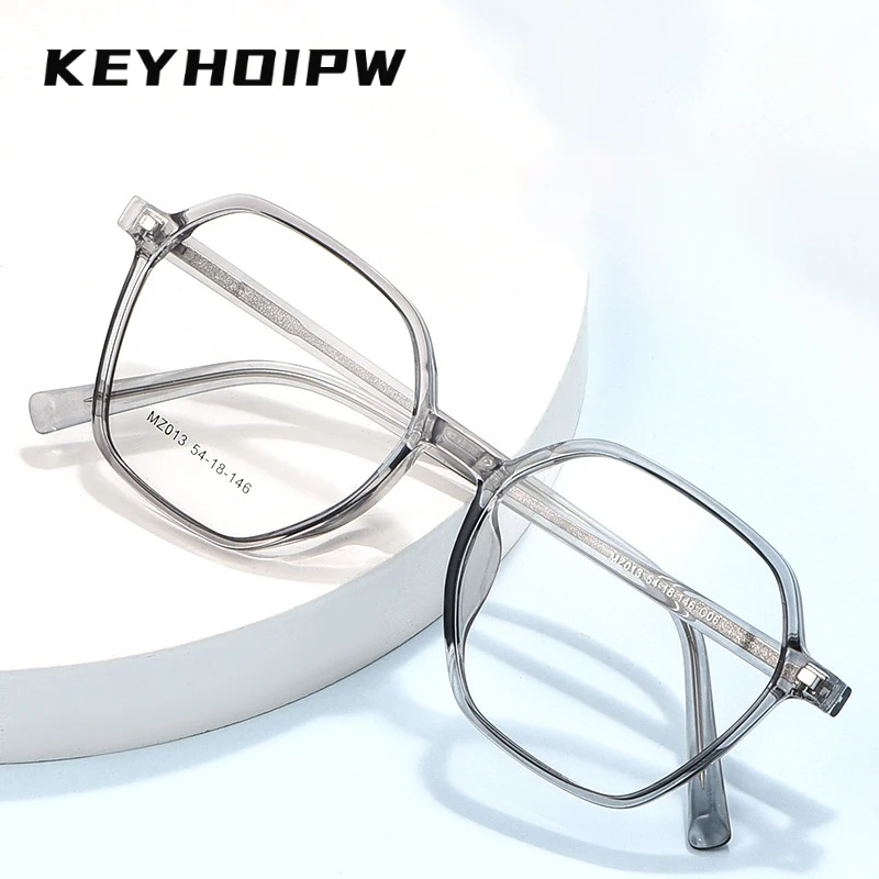 

KEYHOIRW Fashion Retro Polygonal TR90 Nearsighted Glasses Ultra-Light Optical Prescription Eyeglass Frames For Men Women MZ013
