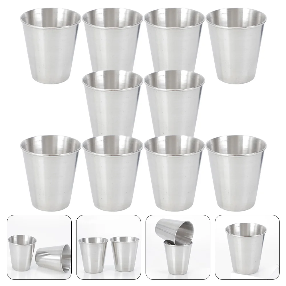 

Metal Cup Cups Shot Stainless Steel Glasses Drinking Camping Beer Pint Whiskey Tumbler Drink Winetumblersshooters Vessel Water