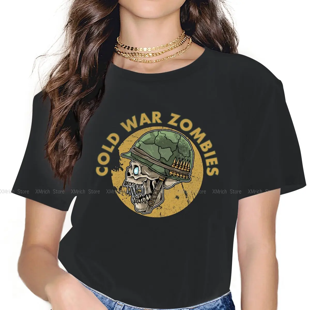 

Cold War Zombies Feminine Shirts COD Warzone Game Oversized T-shirt Kawaii Vintage Female Clothing