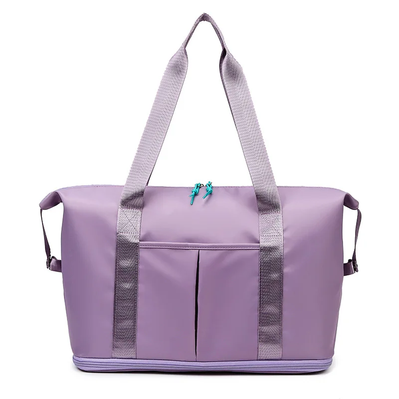 Solid Pink Large Travel handbags Extensible Oxford travel bag luggage Big traveling bags for ladies Waterproof Sports bags