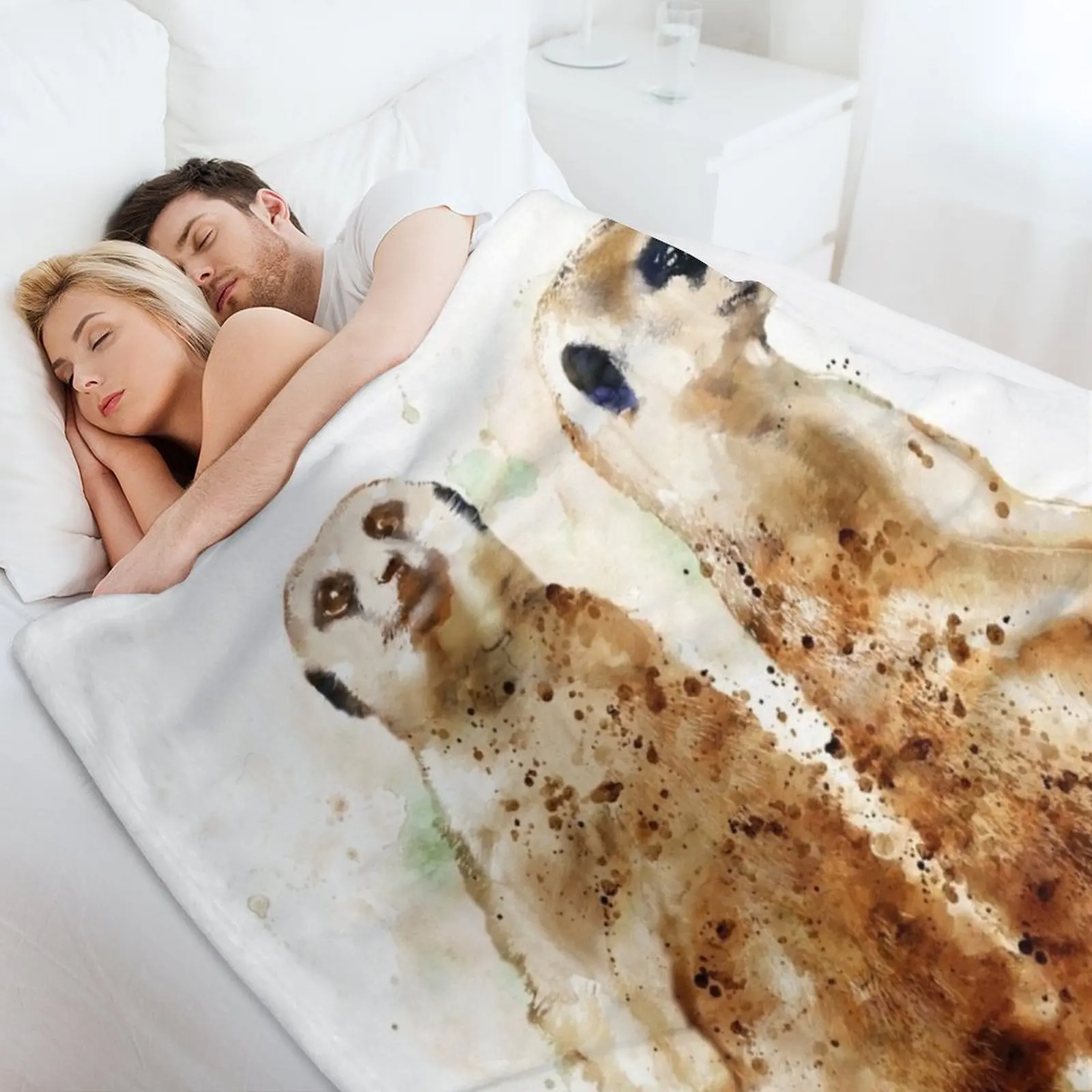 Одеяло Meerkats на Хэллоуин волосатое милое клетчатое теплое зимнее одеяло одеяла