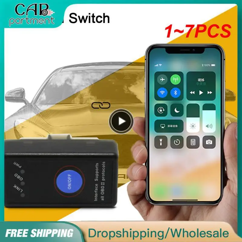 

Диагностический сканер OBD2 V1.5, 1-7 шт., сканер PIC18F25K80 BT ELM 327 Wi-Fi OBD для Android / IOS PK Icar2, считыватель кодов, инструмент для ремонта