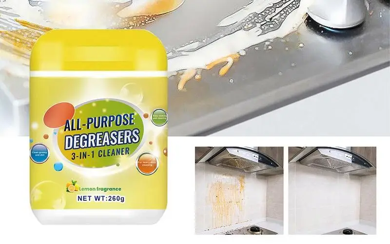 

Heavy Duty Kitchen Degreaser Cleaner Multi purpose Grease Cleaner Natural Cleaning Supplies for Wall Sink Kitchen Utensils Stove