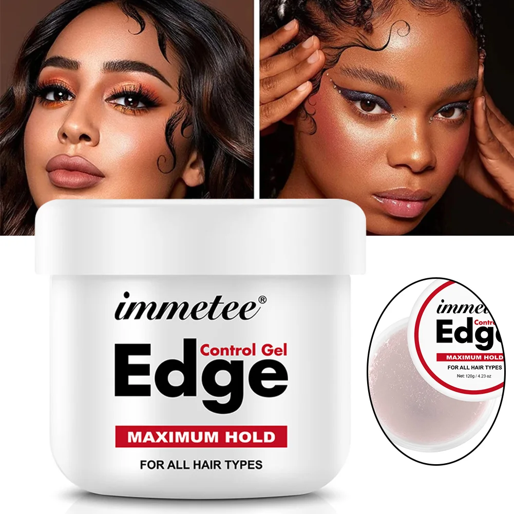 

120g Hair Oil Wax Cream Edge Control Wax Anti-Frizz Long Lasting Broken Hair Styling Cream Fixative Gel For All Hair Types
