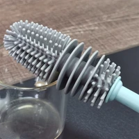 silicone bottle cleaning brush coffee mugs drink glass cup scrubber heat resistant office restaurant kitchen cleaning gadget