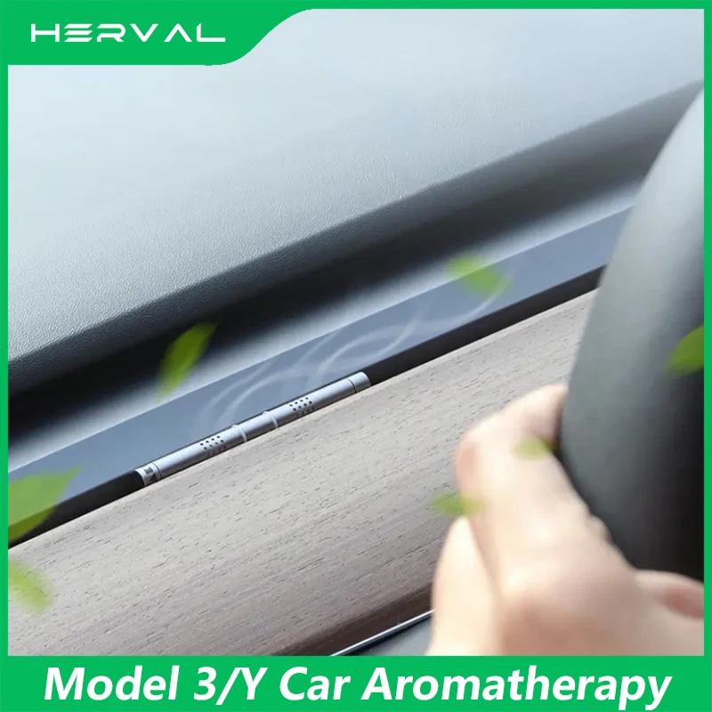 

Herval для Tesla Model 3, модель Y для ароматерапии, освежающий женский автомобильный парфюм, невидимый воздуховыпускной ароматизатор, аксессуары
