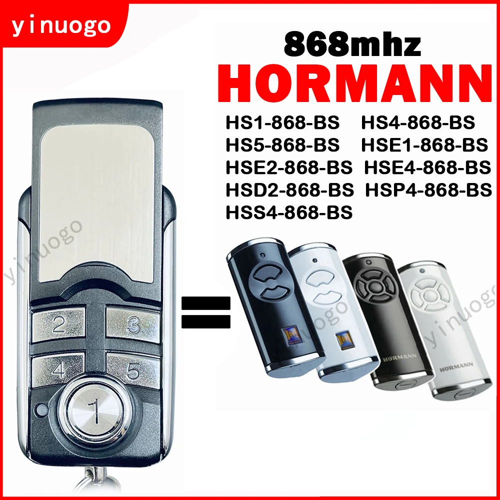 HORMANN BiSecur Remote Control HORMANN HSE2 HSE4 HS5 HS1 HS4 868 BS Garage Door Command Gate Opener 868mhz Wireless Transmitter