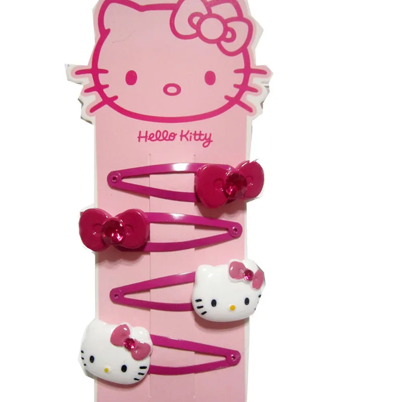 Новинка заколка для волос Sanrio hello kitty детская с милым бантом боковой зажим