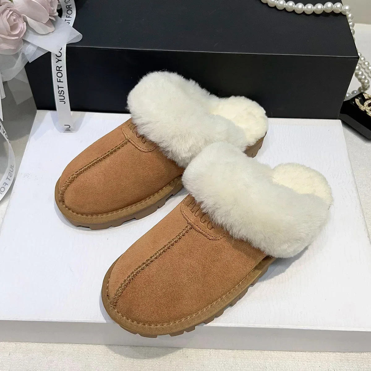 Дропшиппинг утепленные флисовые зимние ботинки короткие на меху плоской подошве