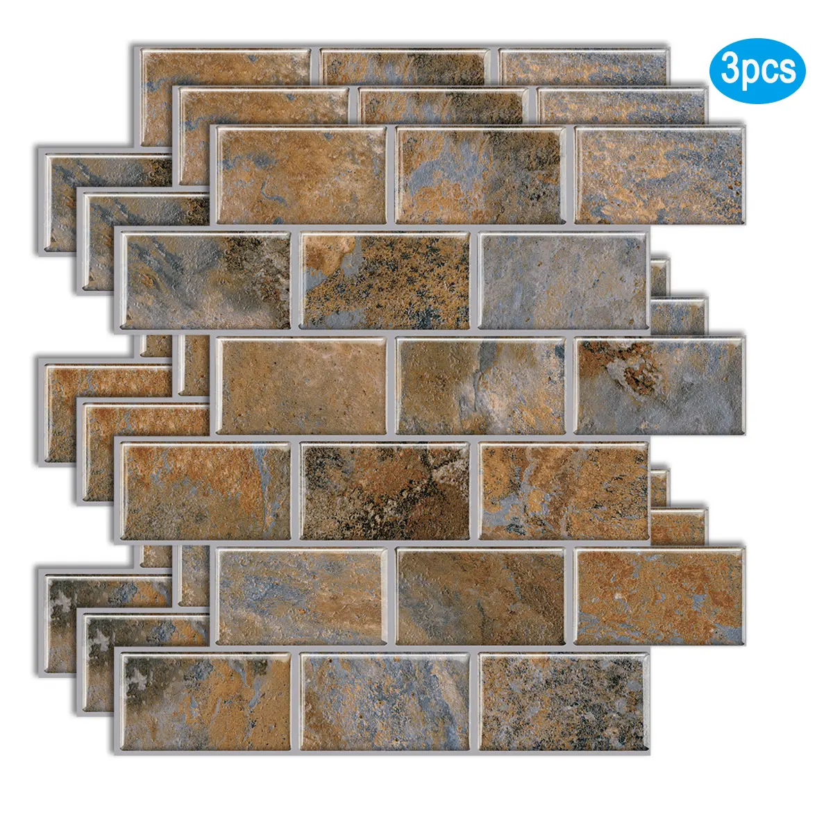 Wostick 3 листа красочная плитка из кирпича для метро пилинг и палочка брызги