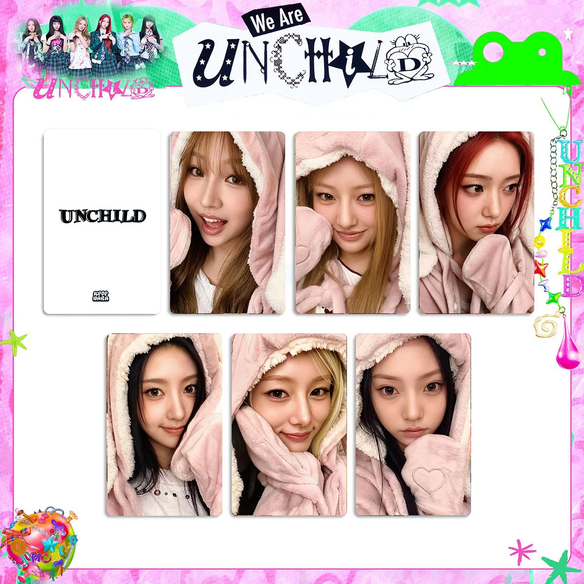 Набор из 6 фотокарточек UNCHILD HD, новый альбом, двусторонние LOMO-карточки UNCHILD, YEEUN HEEKIE TINA AKO EVON HAEUN, открытки, подарок для фанатов (art.: 3920da7554089) - 3920da7554089