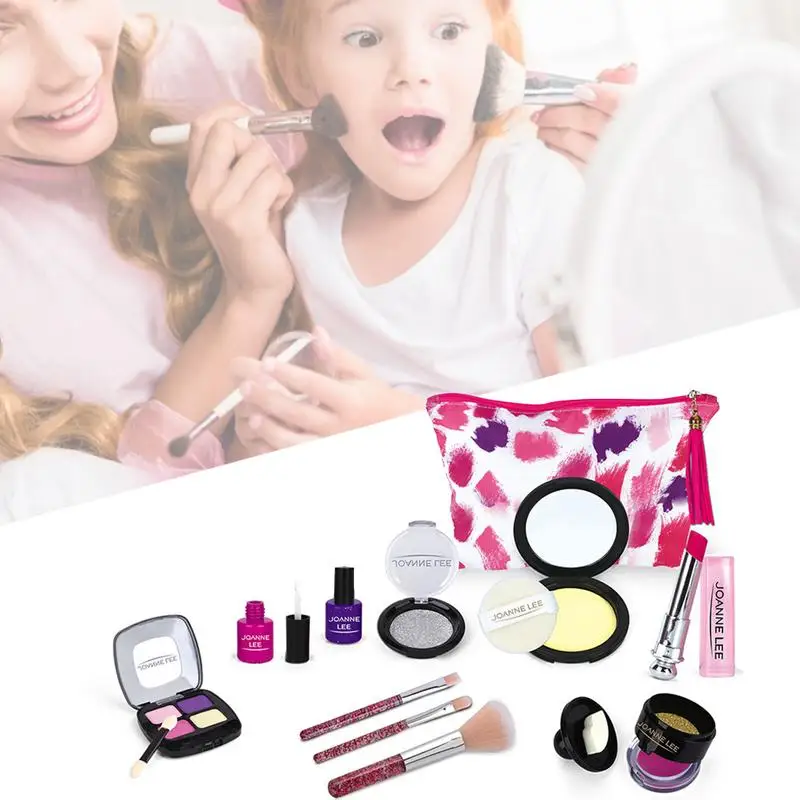 

Makeup For Kids Cosmetic Toys For Girls Kids With Pretend Makeup Accessories Beauty Salon Play Set Christmas Birthday Gifts For