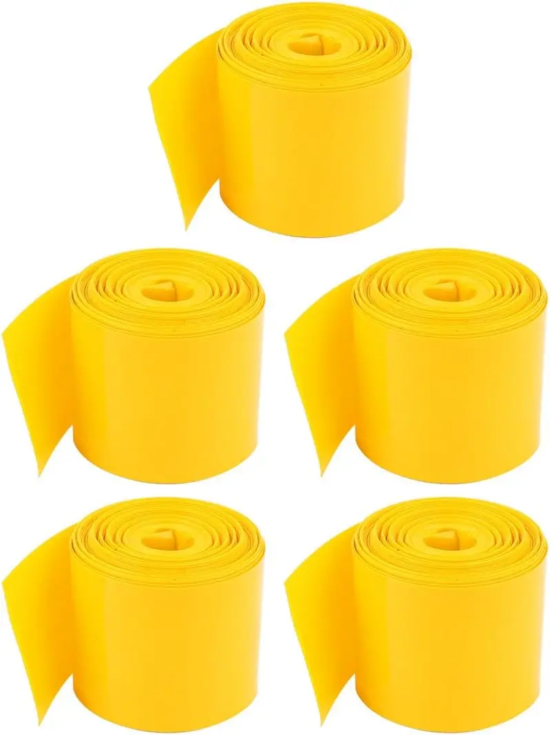

Keszoox 5pcs 29.5mm PVC Heat Shrink Tubing Yellow 2Meter for 1 x Battery
