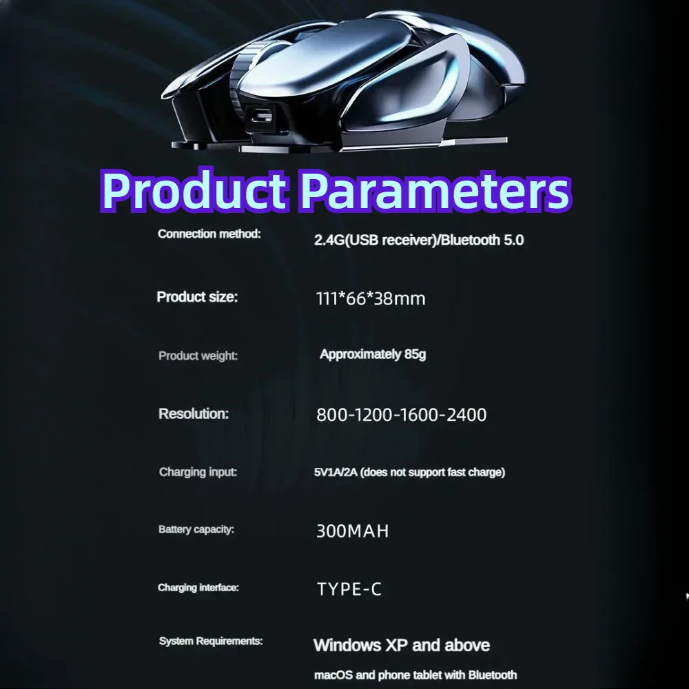 Беспроводная мышь EWEADN Q6 Bluetooth 2 4G двойной режим эргономичная кнопка отключения