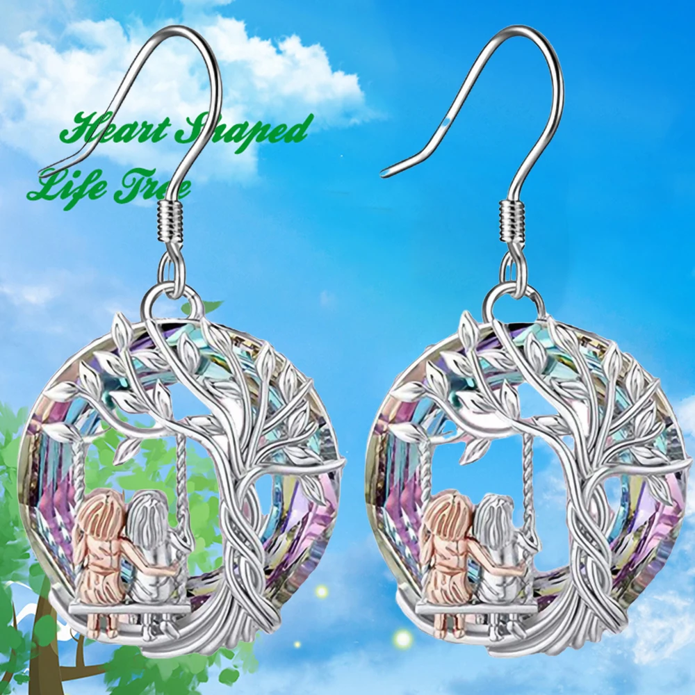 

серьги 2022 тренд серьги женские бижутерия бижутЮвелирные изделия для женщин, висячие серьги с деревом жизни для женщин, серьги с кристаллами...