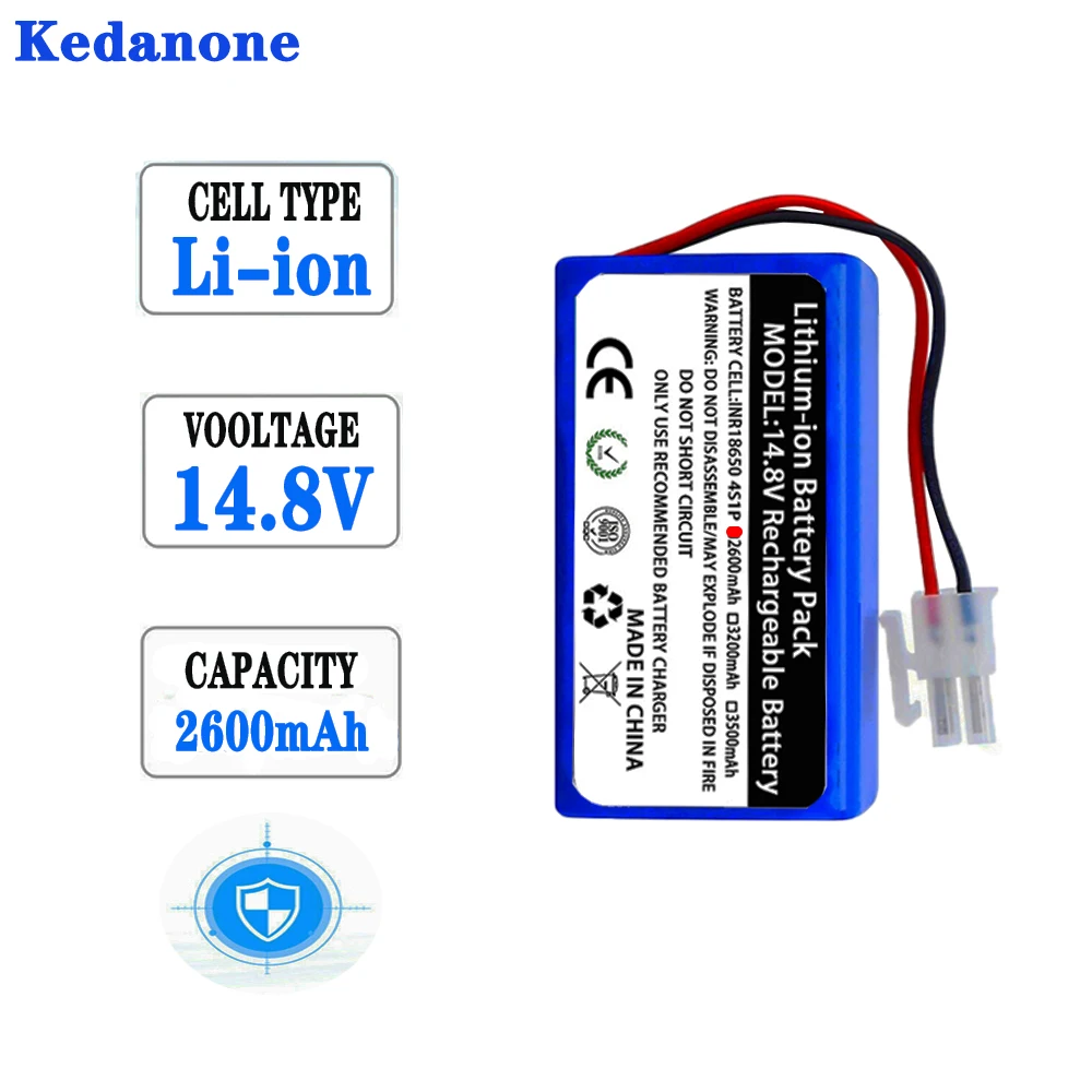 

Специальное предложение 14.8v 2600mAh 3200mAh литиевая батарея для ILIFE A4 A4s V7 A6 V7s Plus робот-пылесоса ILife 4S1P Full