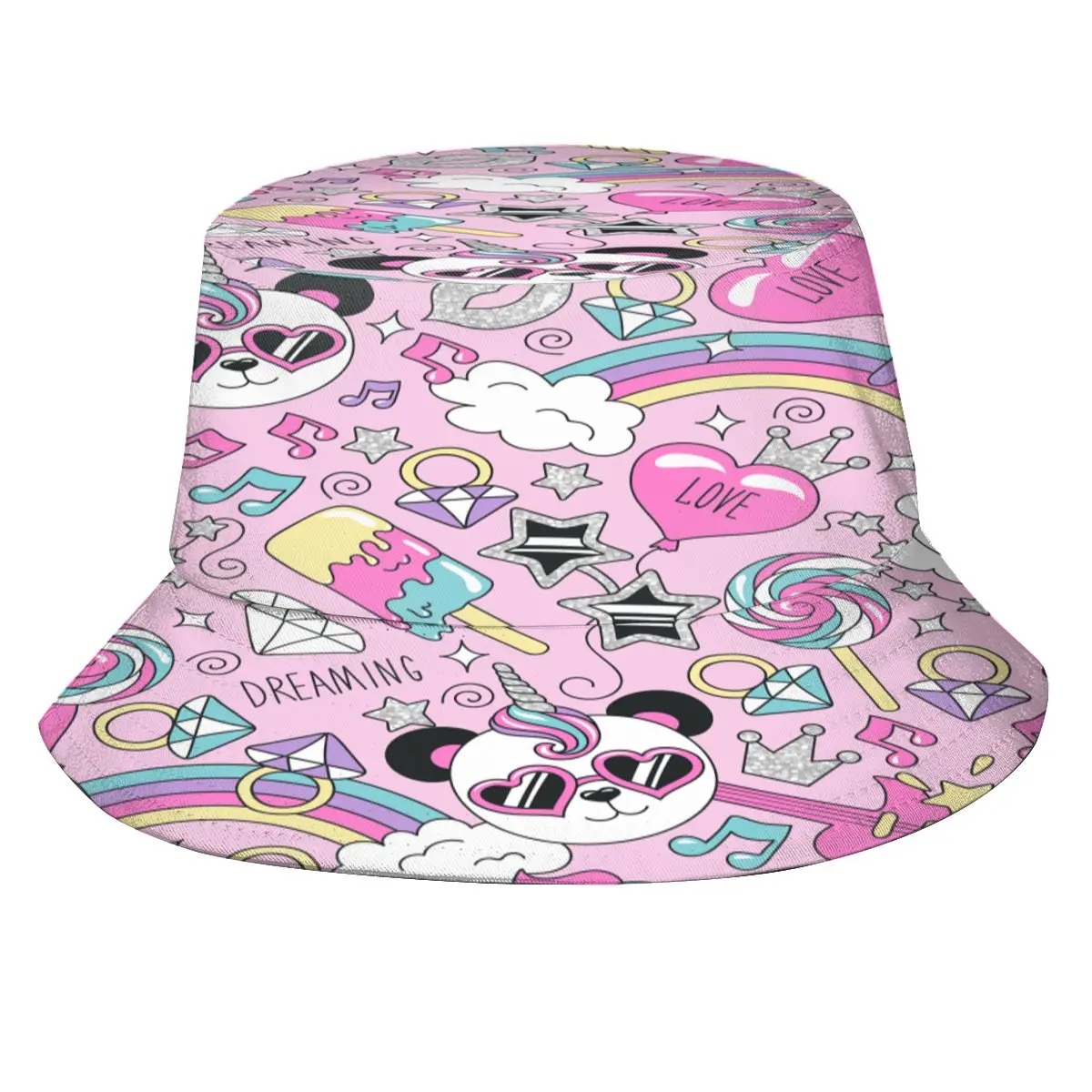 

2022 New Fisherman's Hat Unisex Fashion Bob Cap Cute Panda Unicorn Hip Hop Gorros Panama Windproof outdoor Bucket Hat