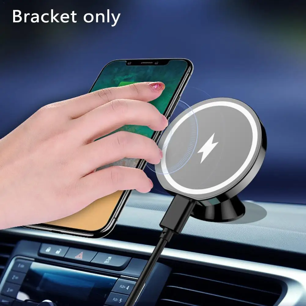 

Магнитная Автомобильная Подставка для телефона, быстрая зарядка, 15 Вт, магнитное автомобильное беспроводное зарядное устройство для IPhone 12 ...