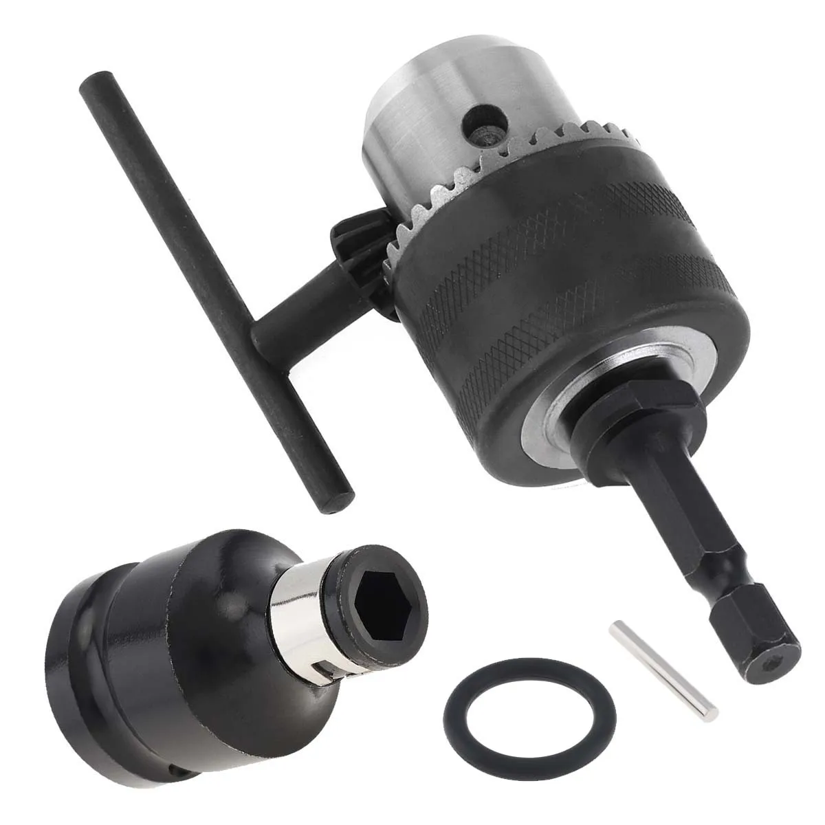 Drill Chuck Adapter  1/2inch Chuck Drill with 1/4 Inch Quick Change Shank 1/2-Inch Adapter for Impact Guns Drill Bit Adapter
