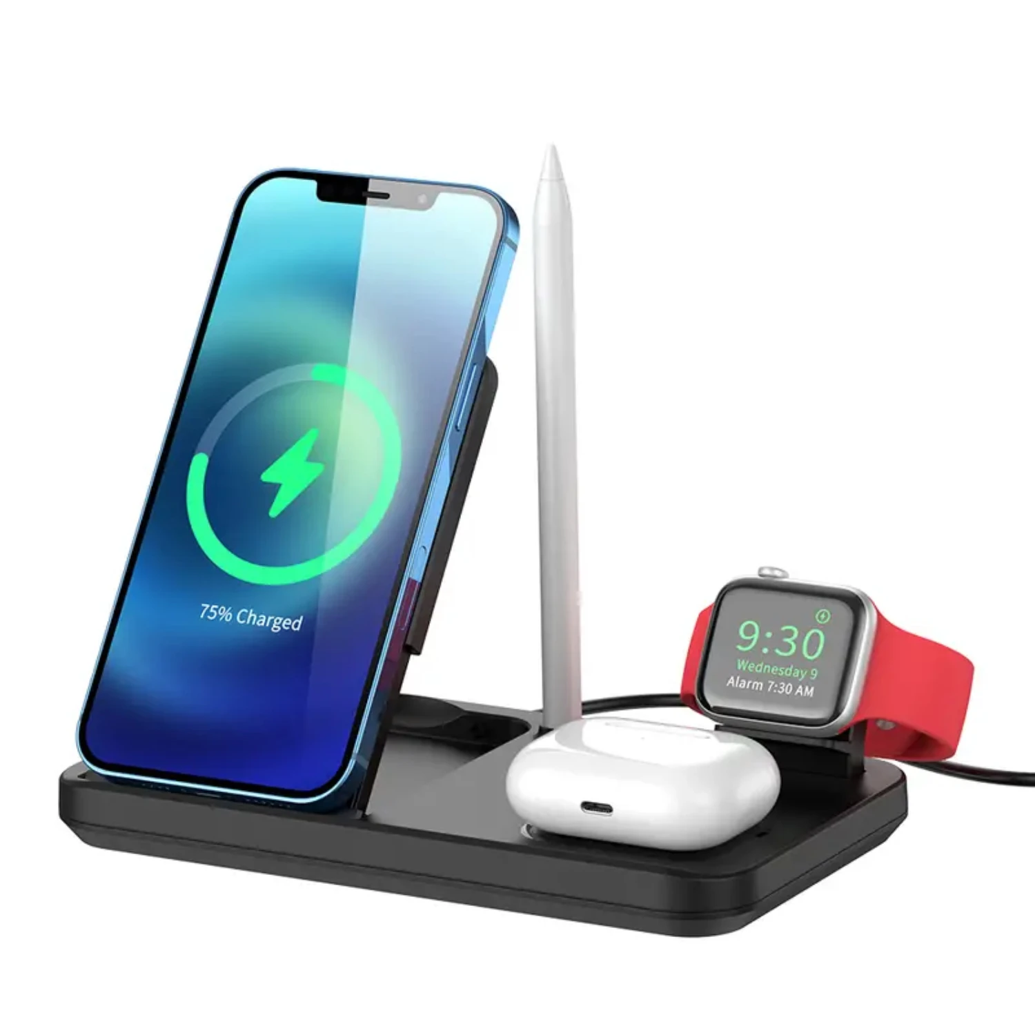 Premium High-Quality Wireless Charger for Apple iPhone 13Pro Max 14 iWatch and AirPods - Convenient Charging Station w