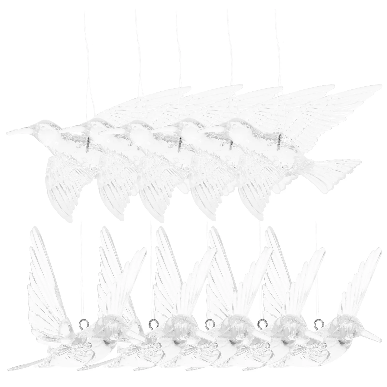 

10 Pcs Pentecost Decorations Acrylic Hummingbird Ornament Christmas Tree Ornaments Ceiling Hanging Pendant Crafts Wedding