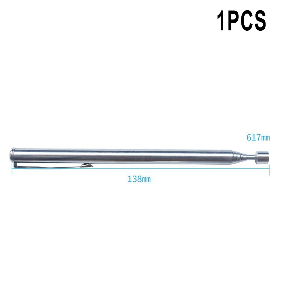 

Pocket Clip Strong Magnetic Pickup 1.5LB 12.5-65CM Long Retractable Rod Tool Silver Stick Extending Telescopic